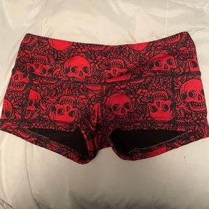 Fleo Black and Red Skull Shorts!
